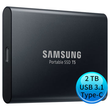Samsung 三星 T5 2TB USB3.1 Gen2 Type-C 外接固態硬碟 玄英黑 MU-PA2T0B/WW