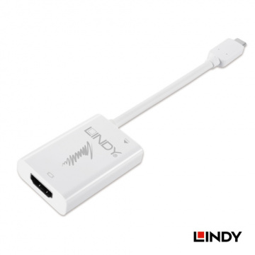 LINDY 43178 主動式 USB3.1 TYPE-C TO HDMI2.0 4K/60HZ 轉接器帶PD功能