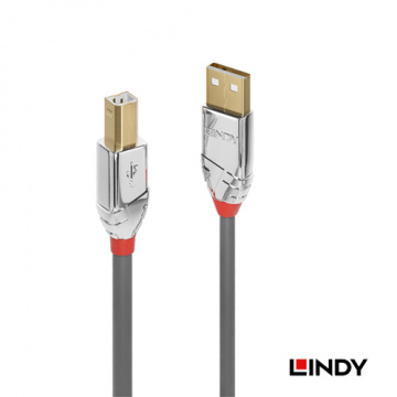 LINDY 林帝 CROMO LINE 36641 - USB2.0 TYPE-A/公 TO TYPE-B/公 傳輸線 1M