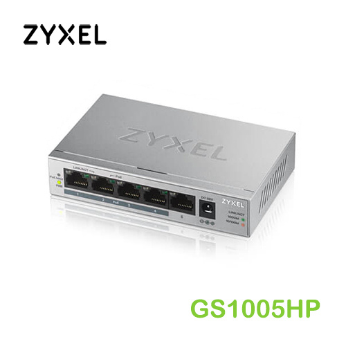 ZyXEL 合勤 GS1005HP 5埠無網管Gigabit PoE+交換器