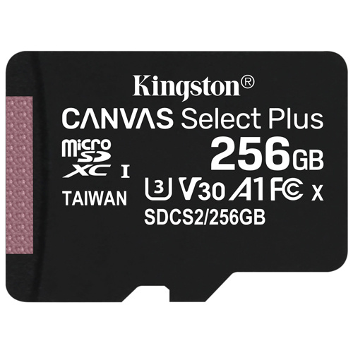 Kingston 金士頓 Canvas Select Plus microSDXC 256GB 記憶卡 (SDCS2/256GB)