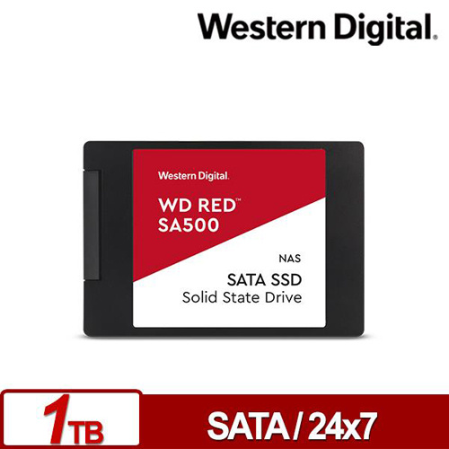 WD RED 紅標 SA500 1TB SSD 2.5吋 NAS固態硬碟 WDS100T1R0A