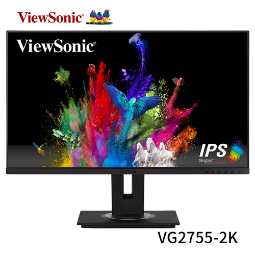 ViewSonic 優派 VG2755-2K 27型 2K WQHD 人體工學設計多角度旋轉 IPS面板 液晶顯示器