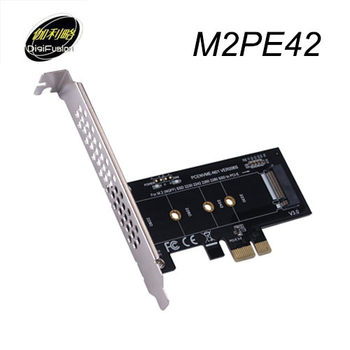 伽利略 Digifusion M2PE42 PCI-E 1X M.2 1埠 SSD轉接卡 擴充卡