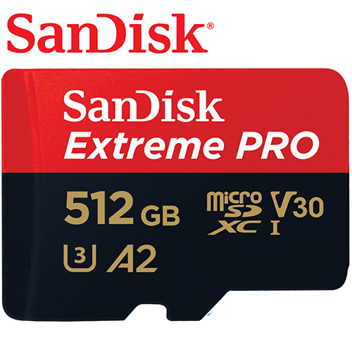 SanDisk 晟碟 ExtremePRO microSDXC UHS-I(V30)(A2) 512GB 記憶卡