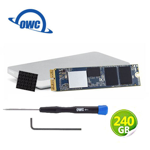 OWC Aura Pro X2 240GB NVMe 適用於Mac Pro SSD 完整升級套件 含工具、散熱片及Envoy Pro外接盒 (OWCS3DAPT4MP02K)
