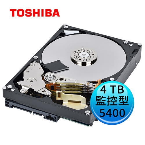 Toshiba 東芝 監控型 4TB 3.5吋 內接硬碟 (DT02ABA400V)