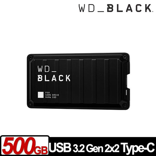 WD BLACK 黑標 P50 Game Drive SSD 500GB 電競外接式固態硬碟 WDBA3S5000ABK-WESN