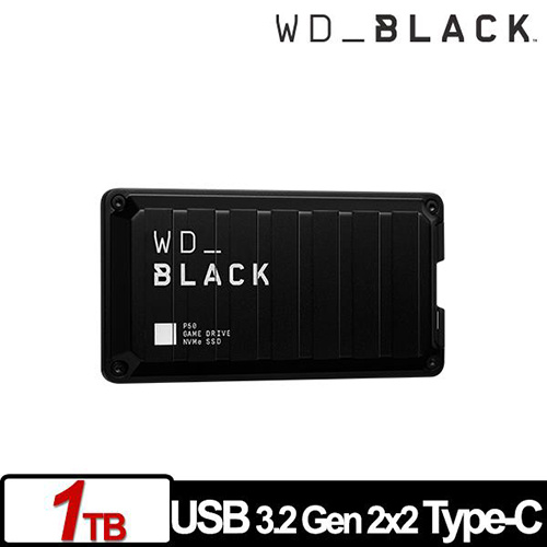 WD BLACK 黑標 P50 Game Drive SSD 1TB 電競外接式固態硬碟 WDBA3S0010BBK-WESN