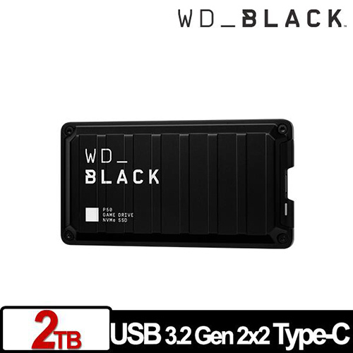 WD BLACK 黑標 P50 Game Drive SSD 2TB 電競外接式固態硬碟 WDBA3S0020BBK-WESN