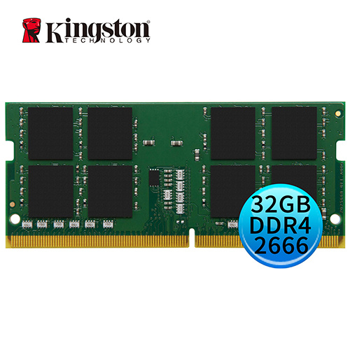Kingston 金士頓 DDR4 2666 32GB SODIMM 筆記型電腦 記憶體 RAM KVR26S19D8/32