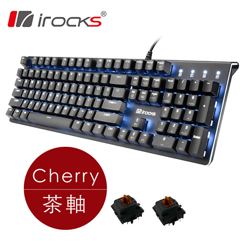 iRocks K75M PBT 黑色上蓋 單色背光 Cherry軸 機械式鍵盤 茶軸 IRK75MS IRK75M K75MS