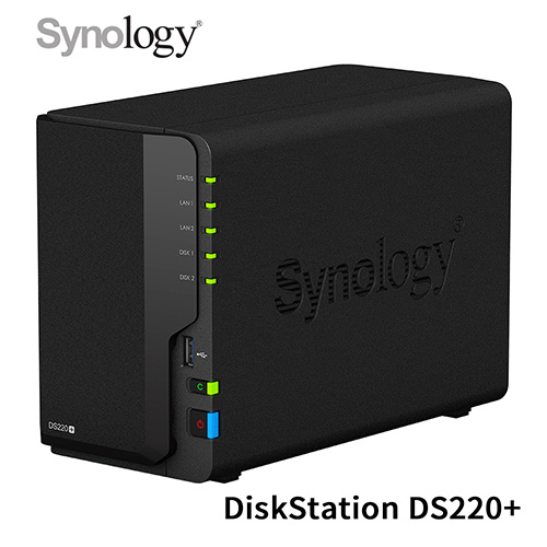 Synology DiskStation DS220+ NAS網路儲存伺服器【2BAY/Intel雙核/2GB】