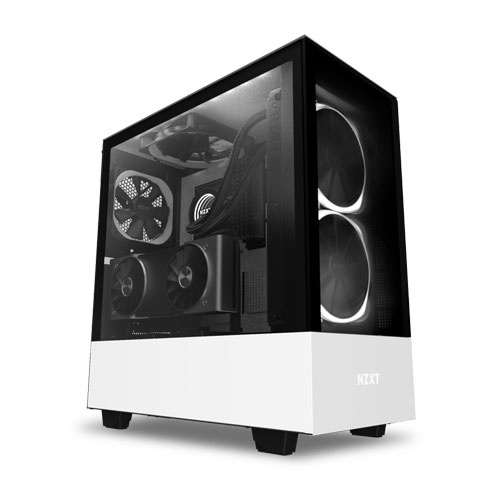 NZXT 美商恩傑 H510 Elite 數位控制 全透側 電腦機殼 機箱 (白黑) H510E-W1