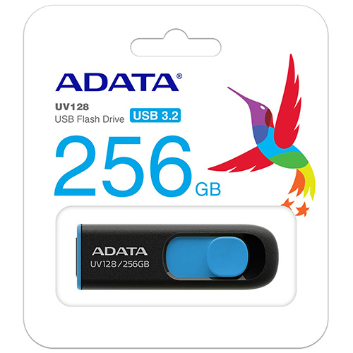 ADATA 威剛 UV128 256GB USB 3.2 Gen1 隨身碟 藍色