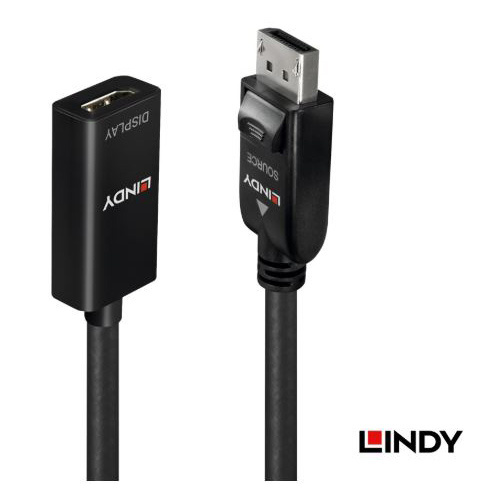 LINDY 林帝 41062 DP1.2轉HDMI2.0 HDR 轉接器