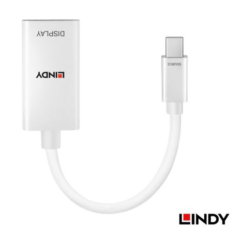 LINDY 林帝 41063 MiniDP1.2轉HDMI2.0 HDR 轉換器