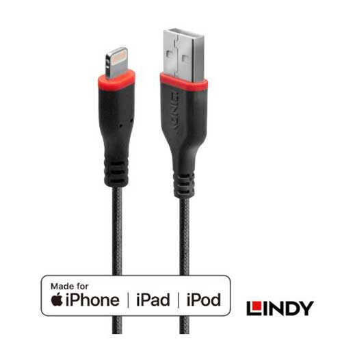 LINDY 林帝 31291 強韌系列APPLE認證 Lightning 8PIN 轉 USB 1米 傳輸線