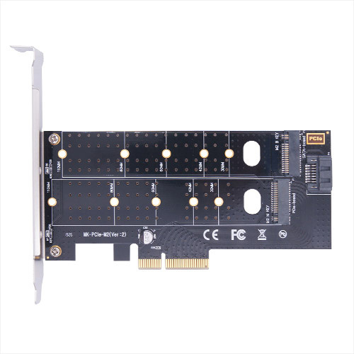Esense 逸盛 PCI-E 4X 雙協議 M.2 SSD 轉接卡 PCI-E/SATA 07-EMS003