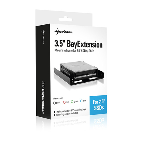 Sharkoon 旋剛 3.5" Bay Extension 3.5吋通用型硬碟架 SSD 光碟/讀卡機 擴充槽 (紅/藍/黑)