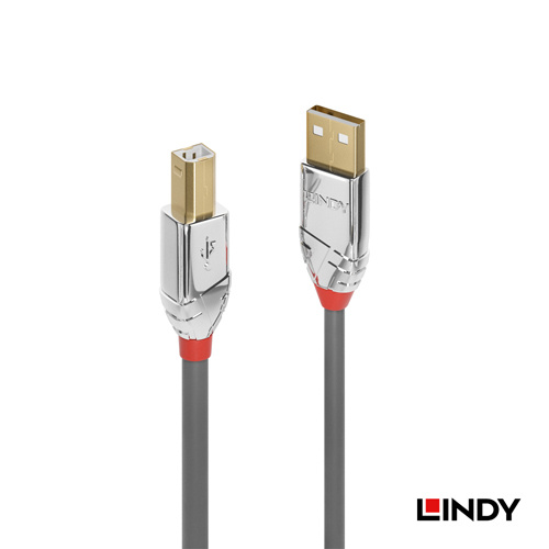 LINDY 林帝 36643 CROMO LINE USB2.0 TYPE-A/公 TO TYPE-B/公 傳輸線 3M