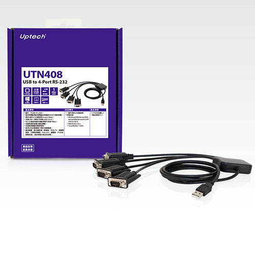 UPMOST 登昌恆 UPTECH UTN408 USB to 4-Port RS-232 訊號轉換器