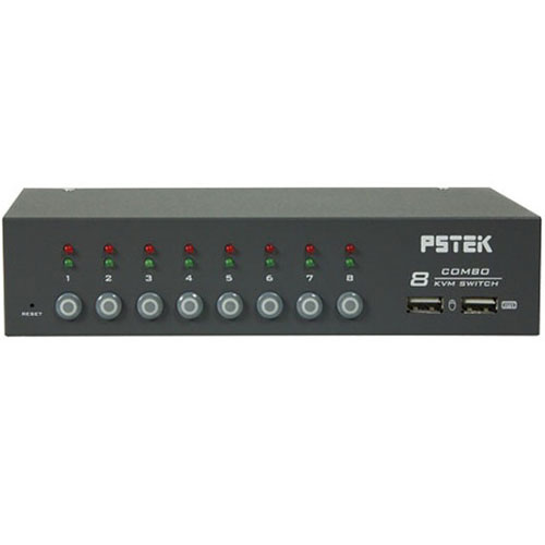 【客訂商品】  PSTEK 五角 CD-108C KVM 電腦切換器 PS/2 USB 8埠