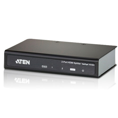 ATEN VS-182A 2埠4K HDMI 分配器 可將一組HDMI A/V訊號同時輸出至2台HDMI顯示設備