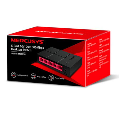 Mercusys 水星 MS105G 5埠口 port 10/100/1000Mbps 交換器乙太網路 switch hub
