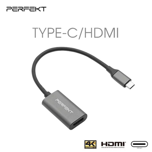 PERFEKT USB 3.1 Type C to HDMI 影音訊號轉接器-公對母 PT-52110