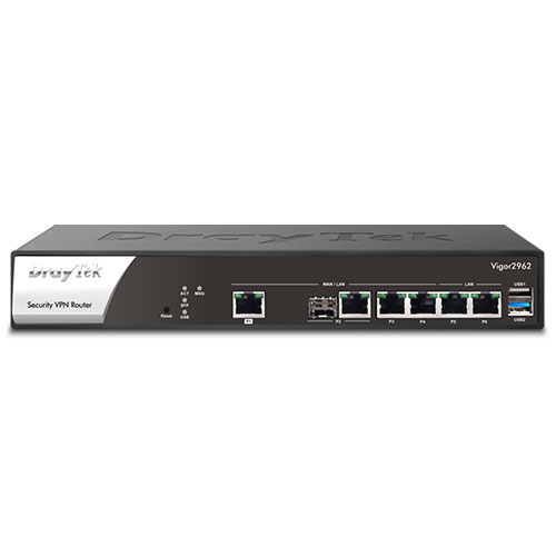 Draytek 居易科技 VIGOR 2962 雙WAN IPsec/SSL VPN路由器 頻寬管理器 中華500M 1G可用