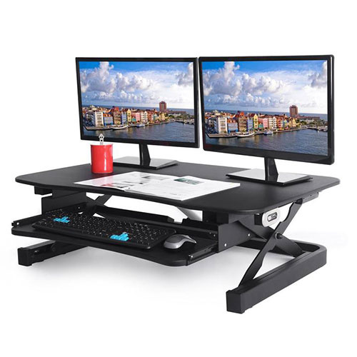 Apexgaming 艾湃電競 桌上型電動升降桌 EDR-3612 黑/白/木紋