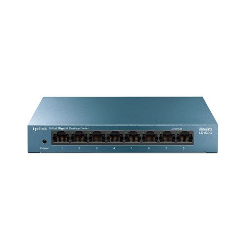 TP-Link LS108G 8埠 10/100/1000Mbps 桌上/壁掛兩用 流量管理 乙太網路交換器 switch hub