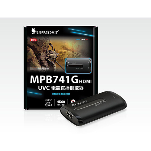 【防疫專區】  登昌恆 UPMOST MPB741G HDMI UVC 電競直播擷取器 USB 網路直播 視訊會議 4K環出