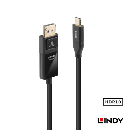 LINDY 林帝 43302 主動式 USB3.1 Type-C to DisplayPort HDR 轉接線 2m