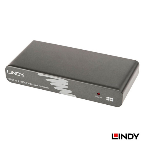 Lindy 林帝 38418 4K DISPLAYPORT TO 4個 HDMI DP 轉 4埠 HDMI 1進4出 4K 電視牆處理器