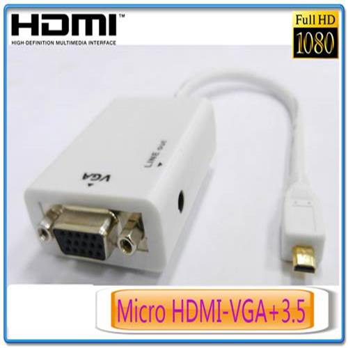 i-wiz 彰唯 PC-11 Micro HDMI轉VGA+3.5mm耳機 影音轉換線 10公分