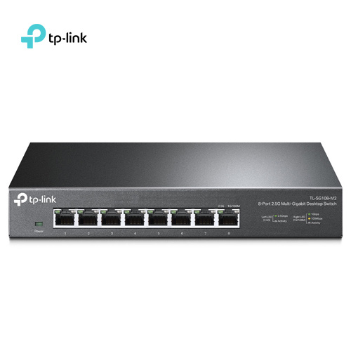 TP-Link TL-SG108-M2 8埠 2.5G 桌上型 網路交換器 提供8埠 2.5G Gigabit連接埠 無風扇設計