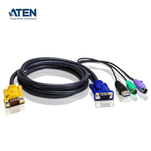 ATEN 宏正 2L-5302UP VGA+USB+PS/2 1.8m KVM連接線 支援KVM轉VGA、USB與PS/2介面