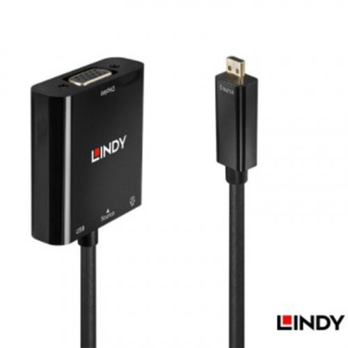 LINDY 林帝 38287 主動式 MICRO HDMI TYPE-D TO VGA +音源 轉接器 轉接線