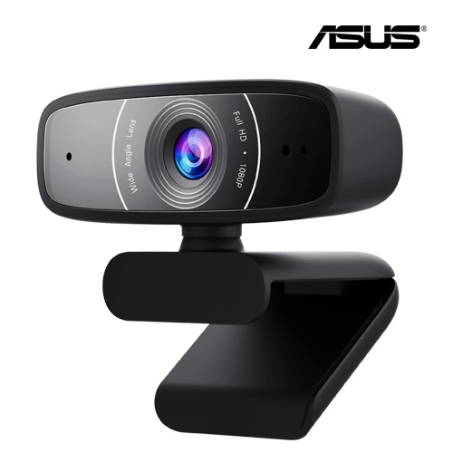【防疫專區】 ASUS 華碩 webcam C3 1080P 廣視角 網路攝影機 CCD 支援360°旋轉/相容於PC、Mac 與 ChromeOS