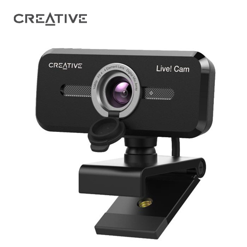 【防疫專區】 CREATIVE 創巨 VF0880 Live Cam Sync 1080p V2 網路攝影機 支援自動靜音和噪音消除