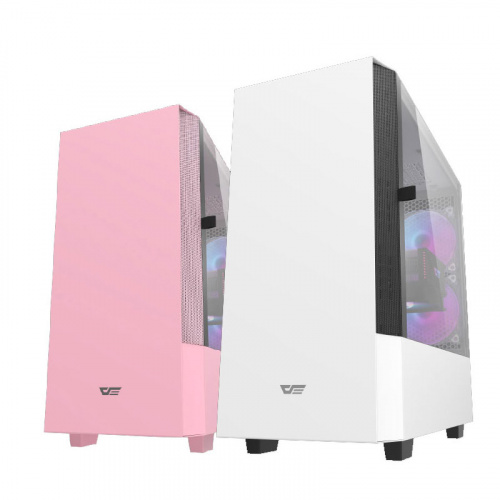 darkFlash DLV22 ATX 電腦機殼 磁吸式右側掀鋼化玻璃 含風扇 白色/粉色 DF01-0046 DF01-0047