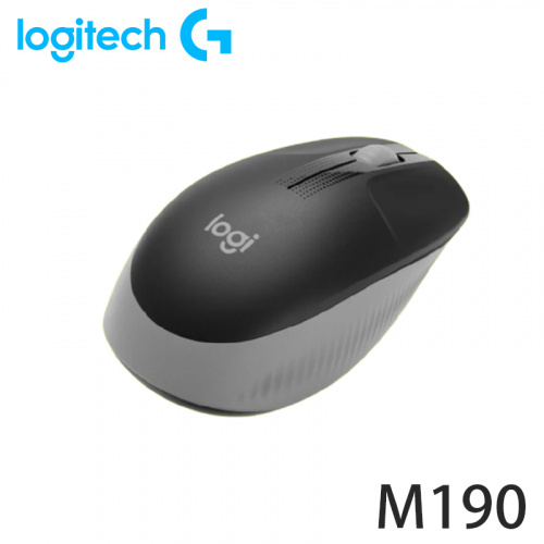 LOGITECH 羅技 910-005917 M190 高精準光學追蹤 羅技超小型接收器 灰 無線滑鼠