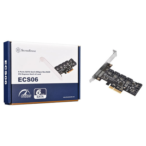 Silverstone 銀欣 ECS06 6埠 SATA Gen3 Non-RAID PCI-E 擴充卡 SST-ECS06 (客訂產品)