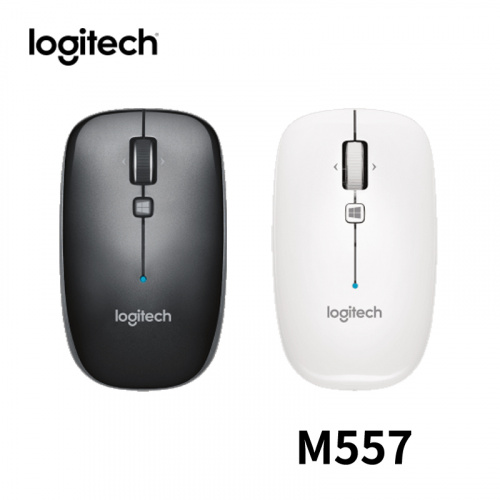 Logitech 羅技 M557 藍芽滑鼠 - 黑 / 白