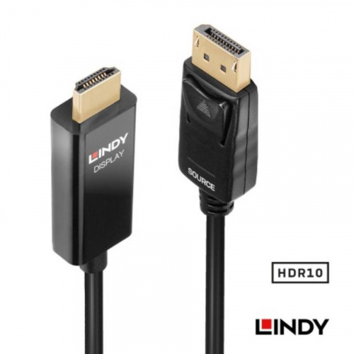 Lindy 林帝 40927 主動式 DisplayPort 轉 HDMI 2.0 支援HDR 3米 轉接線