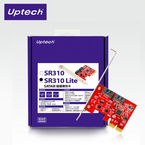Uptech 登昌恆 SR310 Lite SATAIII 磁碟陣列卡