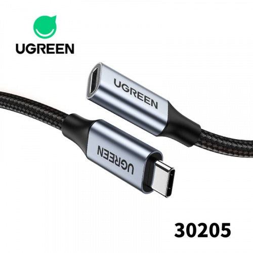 UGREEN 綠聯 30205 USB Type-C 公對母 金屬編織版 延長線 1M 速度可達10Gbps