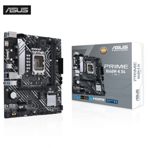 ASUS 華碩 PRIME B660M-K D4-CSM mATX 主機板 支援intel第12代CPU LGA1700腳位 支援DDR4記憶體